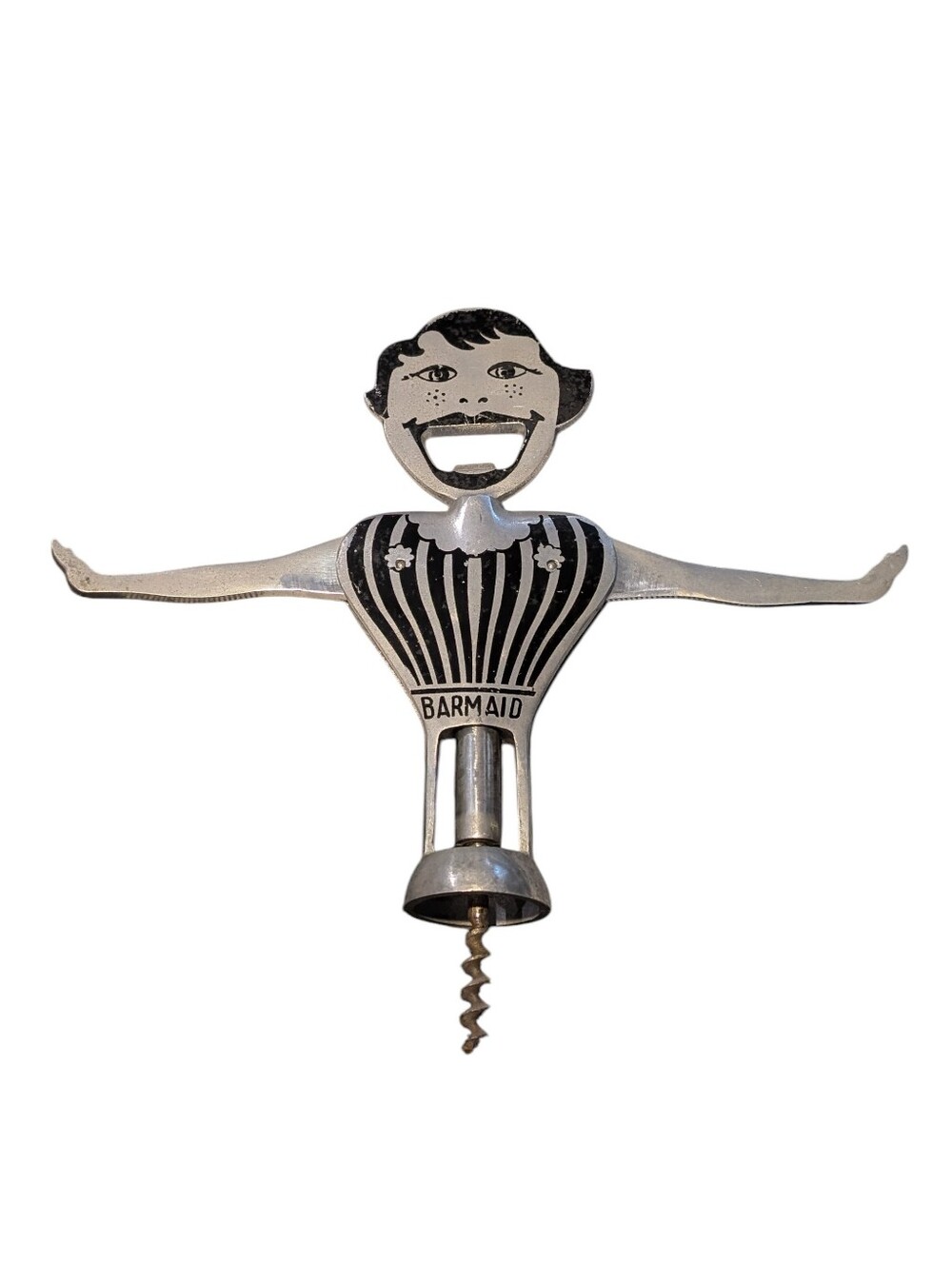 Vintage 1950s Figural "Barmaid" bottle opener corkscrew by Carlo Gemelli Italy! - Picture 3 of 4